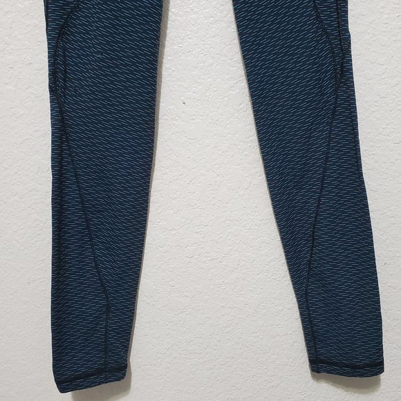 Lululemon Run It Out Tight Leggings pant black teal luxtreme high rise - Picture 4 of 13